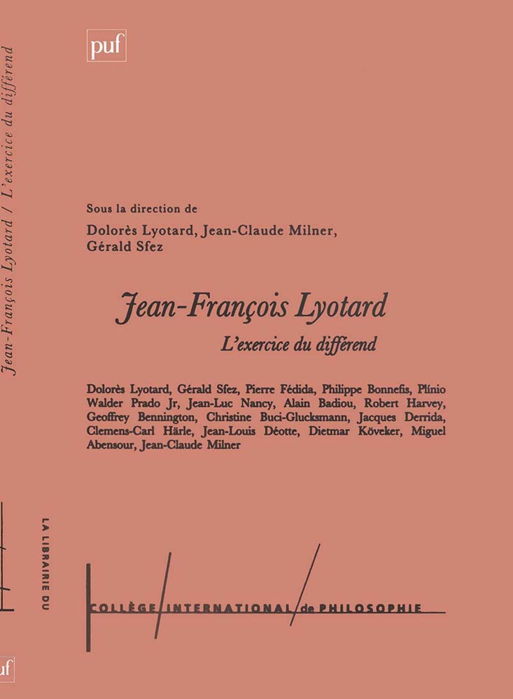 Kniha Jean-François Lyotard : l'exercice du différend Milner