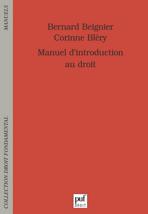 Book Manuel d'introduction au droit Beignier