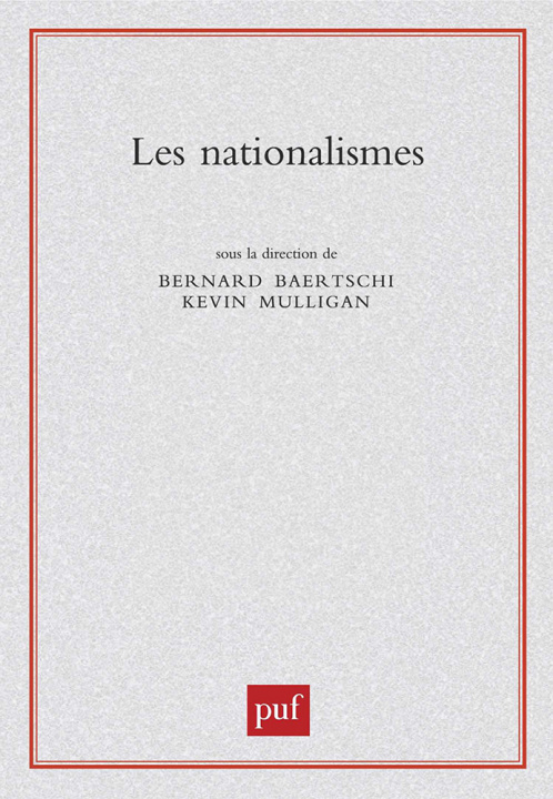 Kniha Les nationalismes Baertschi