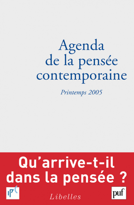 Kniha Agenda de la pensée contemporaine, printemps 2005 Jullien