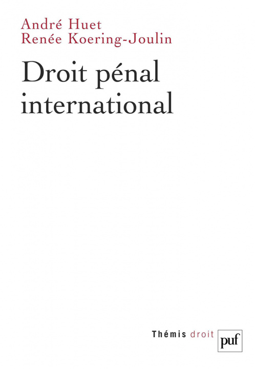 Книга Droit pénal international Koering-Joulin