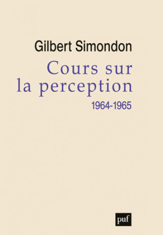 Buch Cours sur la perception (1964-1965) Simondon