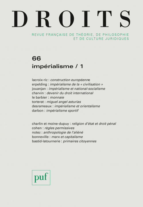 Knjiga Droits 2017, n° 66 