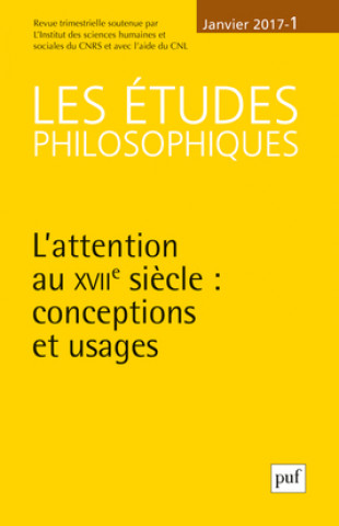 Book études philosophiques 2017, n° 1 