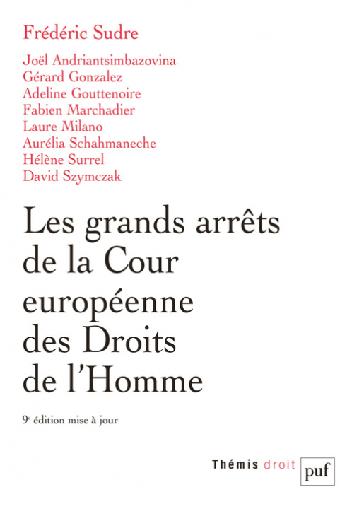 Book Les grands arrêts de la Cour européenne des droits de l'homme Sudre