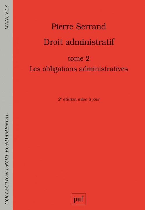 Carte Droit administratif Tome 2 Serrand