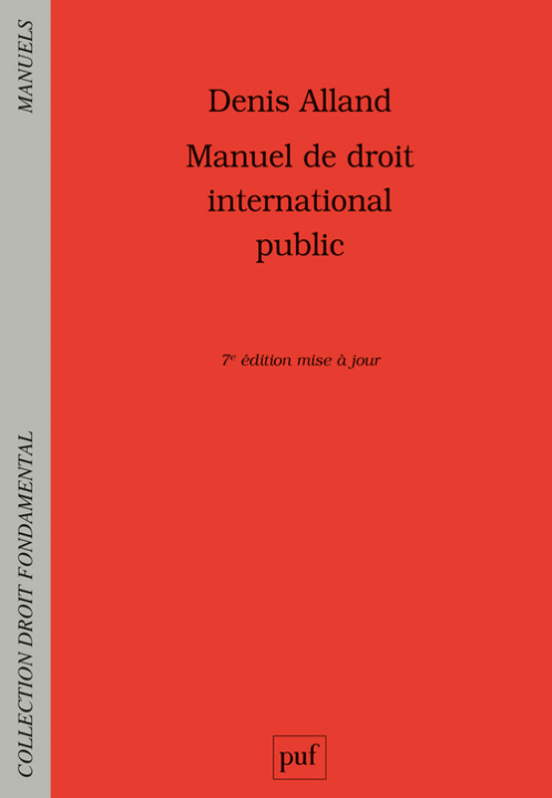 Kniha Manuel de droit international public Alland