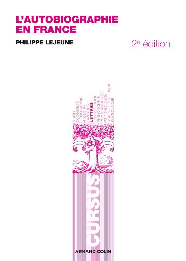 Livre L'autobiographie en France - 2e éd. Philippe Lejeune