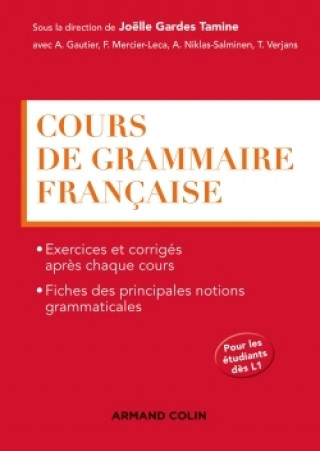 Carte Cours de grammaire française Joëlle Gardes Tamine