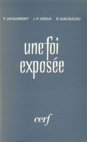 Boek Une foi exposée Patrick Jacquemont