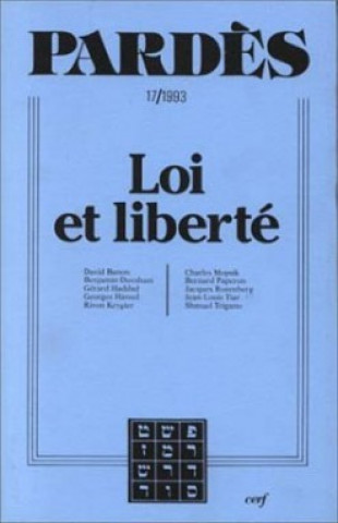 Kniha Loi et liberté 
