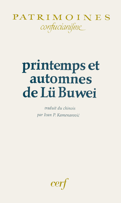 Kniha Printemps et automnes de Lü Buwei Buwei Lü