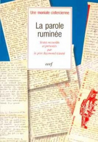 Könyv La Parole ruminée Une moniale cistercienne