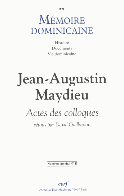 Книга Mémoire dominicaine - numéro spécial 2 Jean-Augustin Maydieu Actes des colloques 