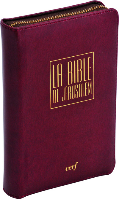 Könyv La Bible de Jérusalem - Voyage cuir bordeaux zippée 