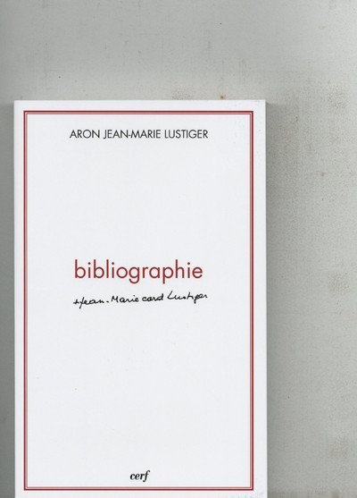 Boek Bibliographie Lustiger Jean-Marie Lustiger
