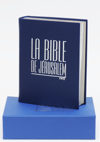 Kniha La Bible de Jérusalem - Major cuir bleu EBAF