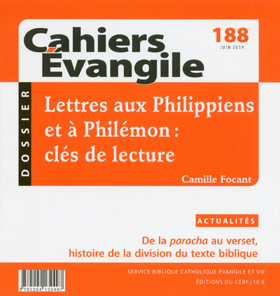 Joc / Jucărie Cahiers Evangile - numéro 188 Lettres aux Philippiens et à Philémon : clés de lecture 