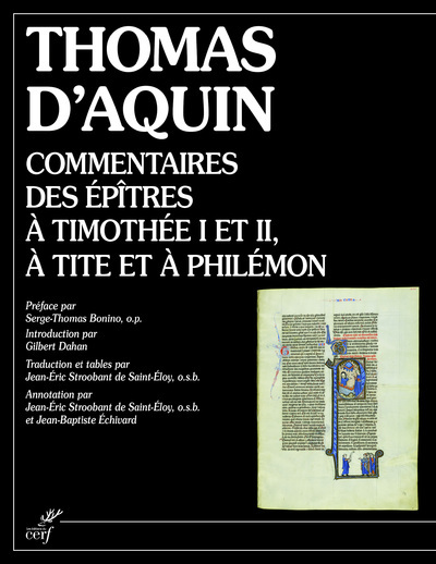 Carte Commentaires des épîtres à Timothée I et II, à Tite et à Philémon Thomas d'Aquin