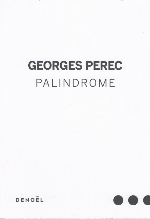Carte Palindrome Perec