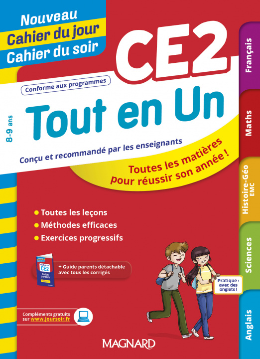 Книга Tout en Un CE2 - Leçons, méthodes et exercices - Nouveau Cahier du jour Cahier du soir TEVERT