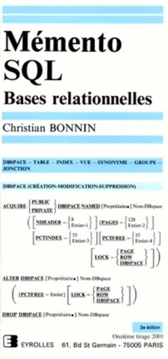 Knjiga Mémento SQL Bonnin