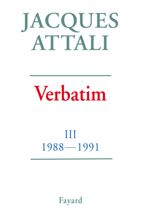 Kniha Verbatim Jacques Attali