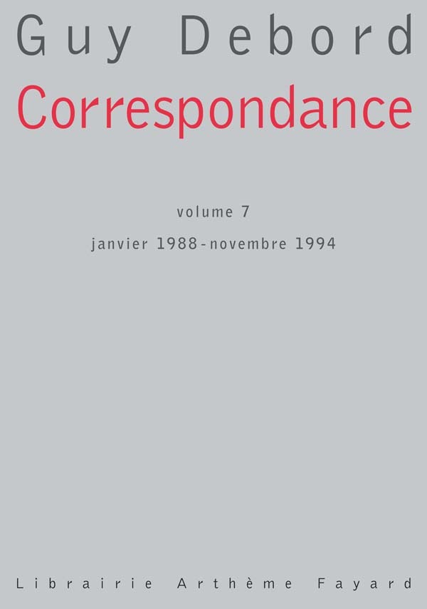 Livro Correspondance Volume 7 Guy Debord