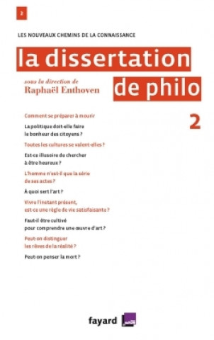Kniha La dissertation de philo 2 Raphaël Enthoven