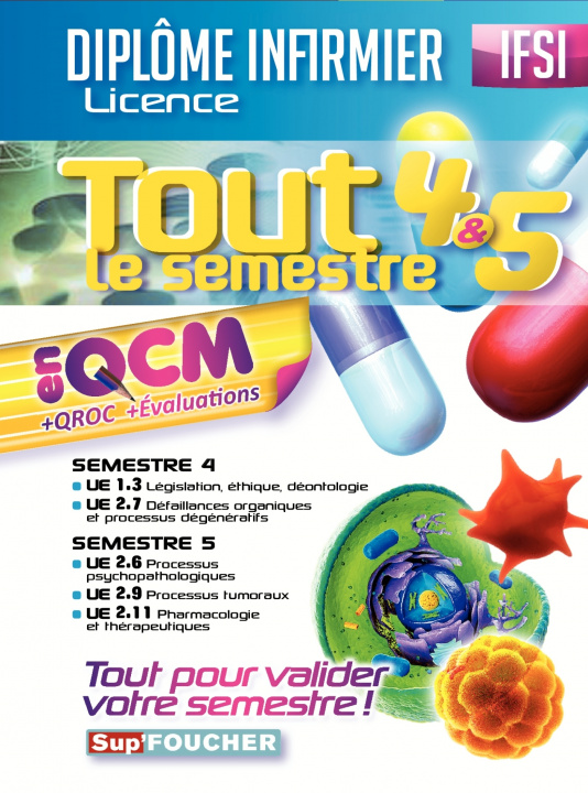 Kniha IFSI - Tout le semestre 4 & 5 en QCM et QROC - Diplôme infirmier Kamel Abbadi