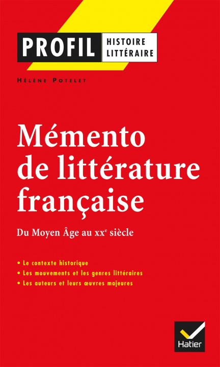 Book Profil - Mémento de la littérature française Hélène Potelet