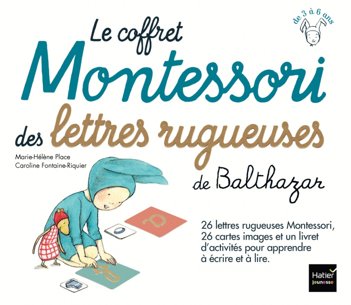 Książka Le coffret Montessori des lettres rugueuses de Balthazar Marie-Hélène Place