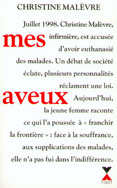 Книга Mes aveux Christine Malevre
