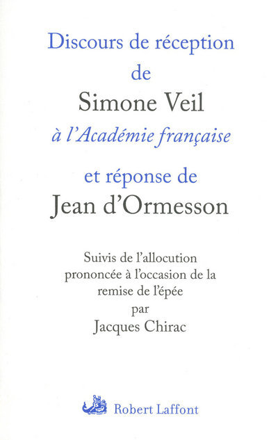 Kniha Discours de réception de Simone Veil à l'Académie française Simone Veil