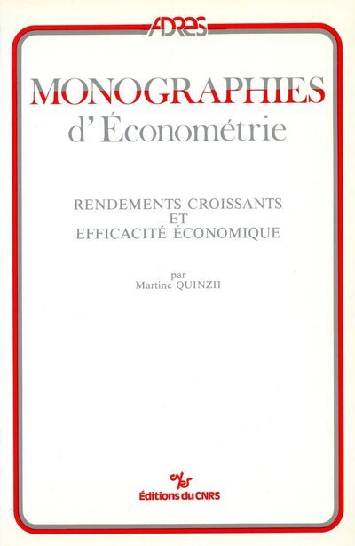 Kniha Rendements croissants et efficacité économique 