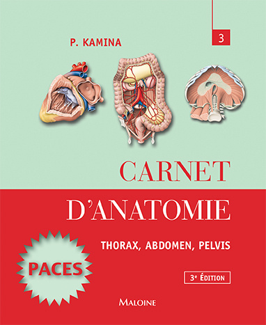Kniha carnet d'anatomie. t3 :  thorax, abdomen, pelvis,  3e ed. Kamina