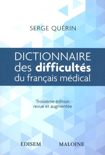 Carte Dictionnaire des difficultés du français médical, 3e éd. Querin