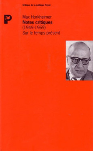 Boek Notes critiques Horkheimer