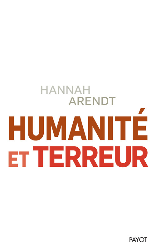 Carte Humanité et terreur Arendt