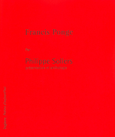 Knjiga Francis Ponge - NE Philippe Sollers