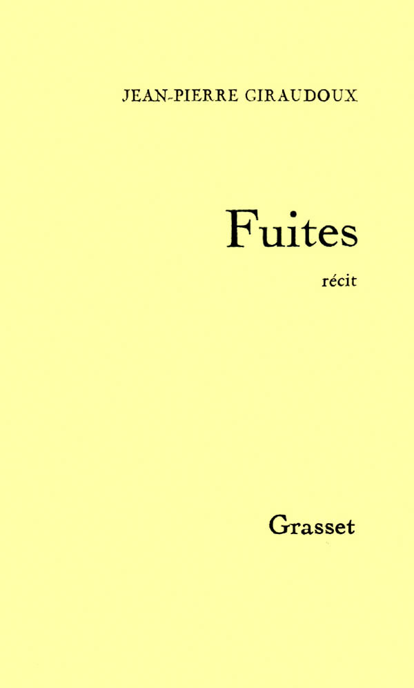 Livro Fuites Jean-Pierre Giraudoux