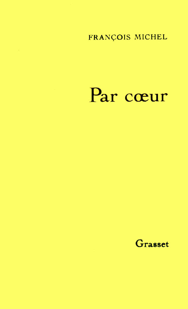 Kniha Par coeur François Michel