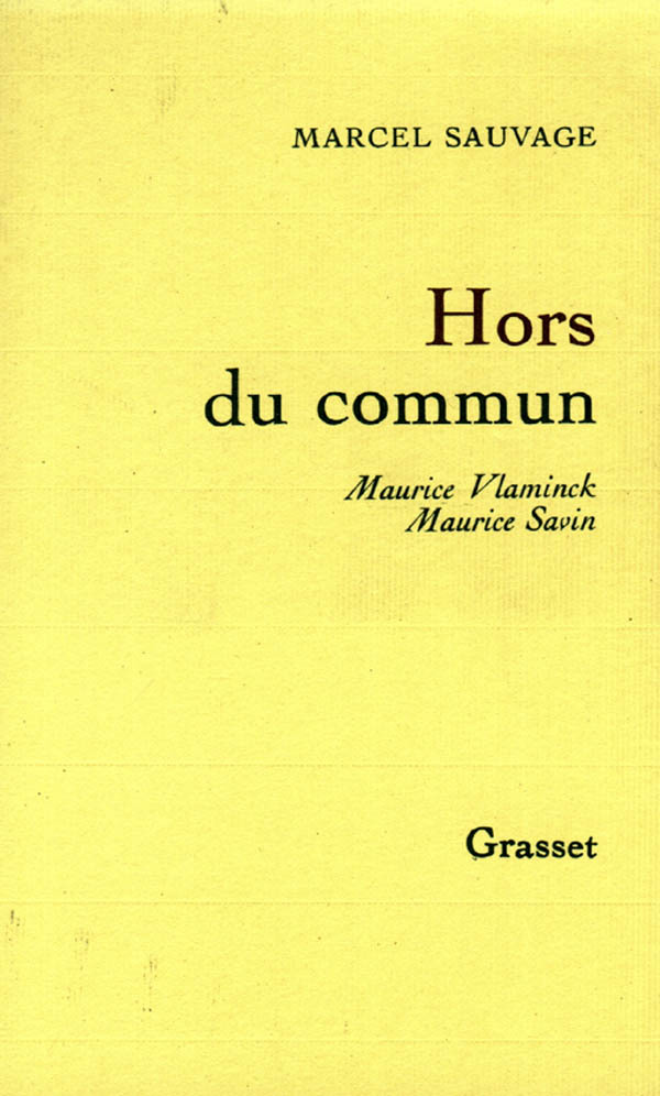 Knjiga Hors du commun Marcel Sauvage