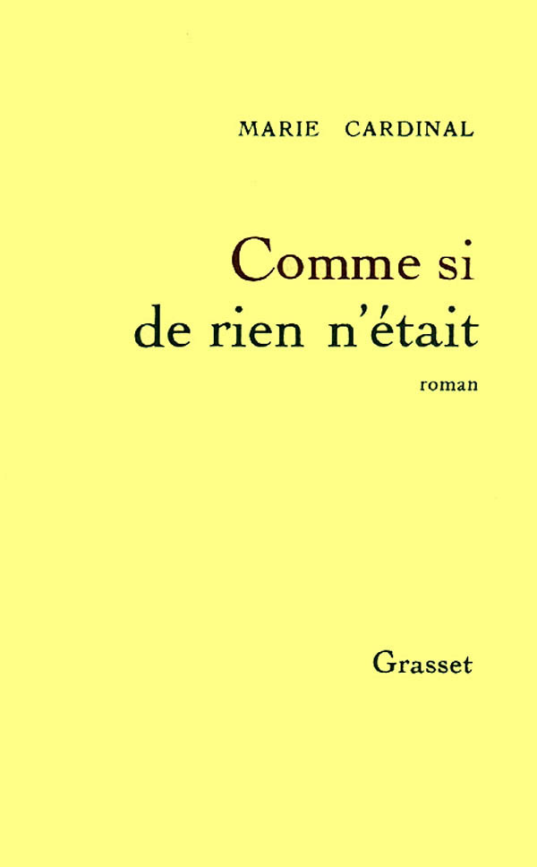 Livro Comme si de rien n'était Marie Cardinal