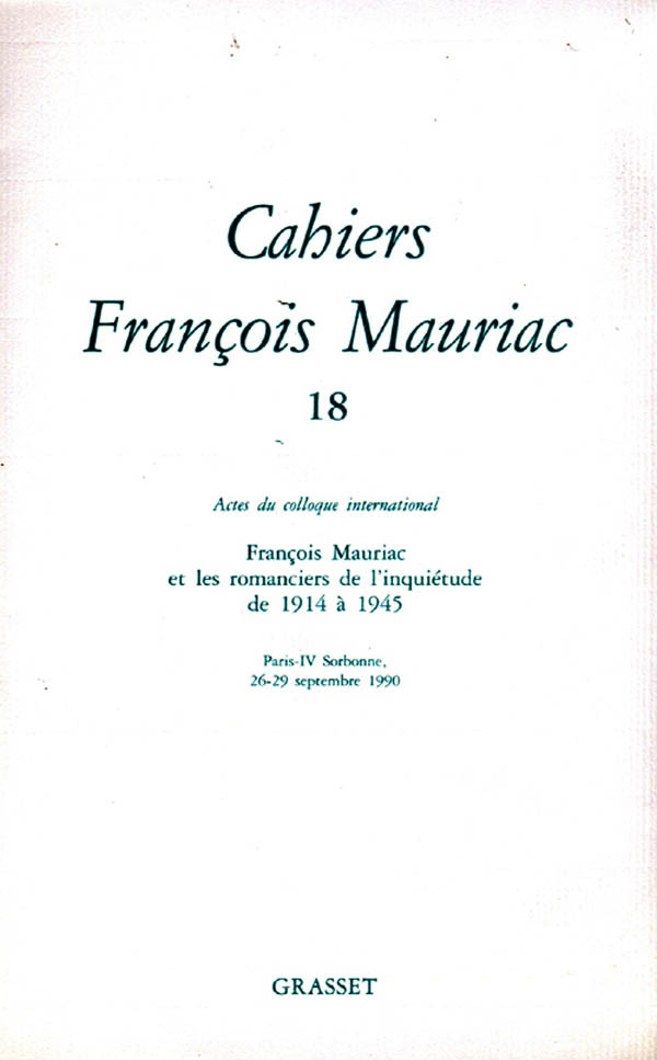 Kniha Cahiers numéro 18 François Mauriac