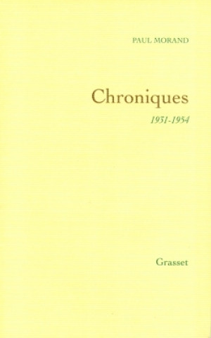 Book Chroniques Paul Morand