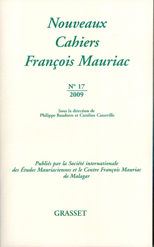 Kniha Nouveaux cahiers François Mauriac N°17 François Mauriac