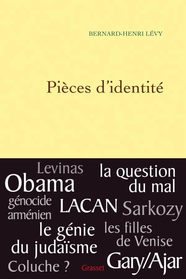 Kniha Pièces d'identité Bernard-Henri Lévy