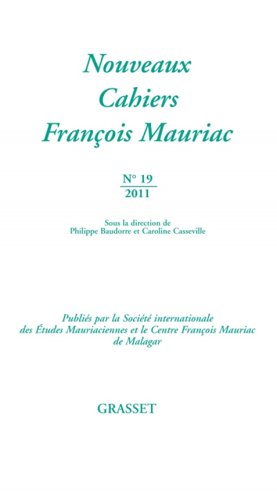 Könyv Nouveaux cahiers François Mauriac N°19 François Mauriac
