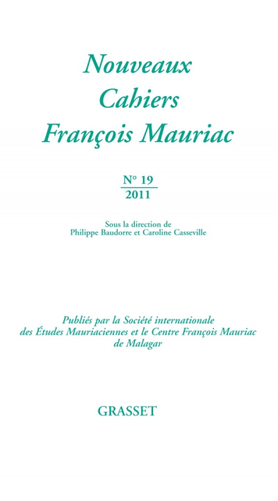 Book Nouveaux cahiers François Mauriac N°19 François Mauriac